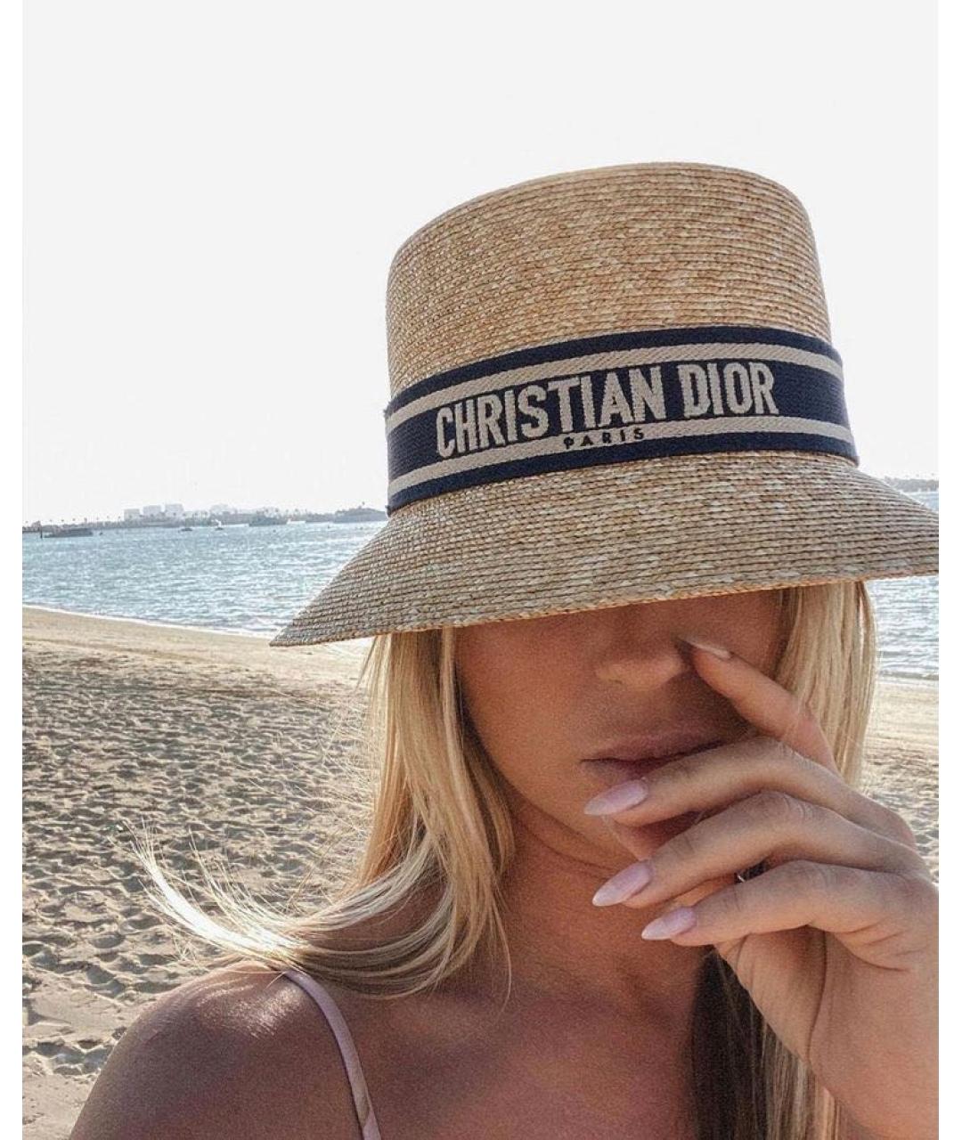 CHRISTIAN DIOR Бежевая шляпа, фото 3