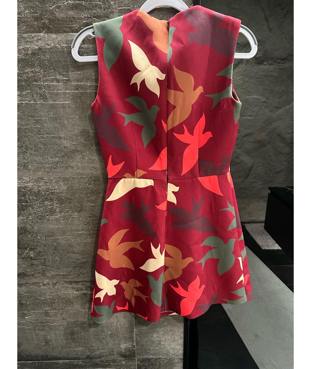 RED VALENTINO Бордовое полиэстеровое повседневное платье, фото 2
