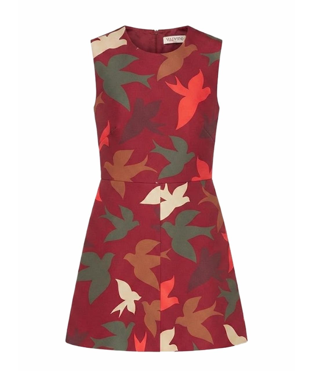 RED VALENTINO Бордовое полиэстеровое повседневное платье, фото 1