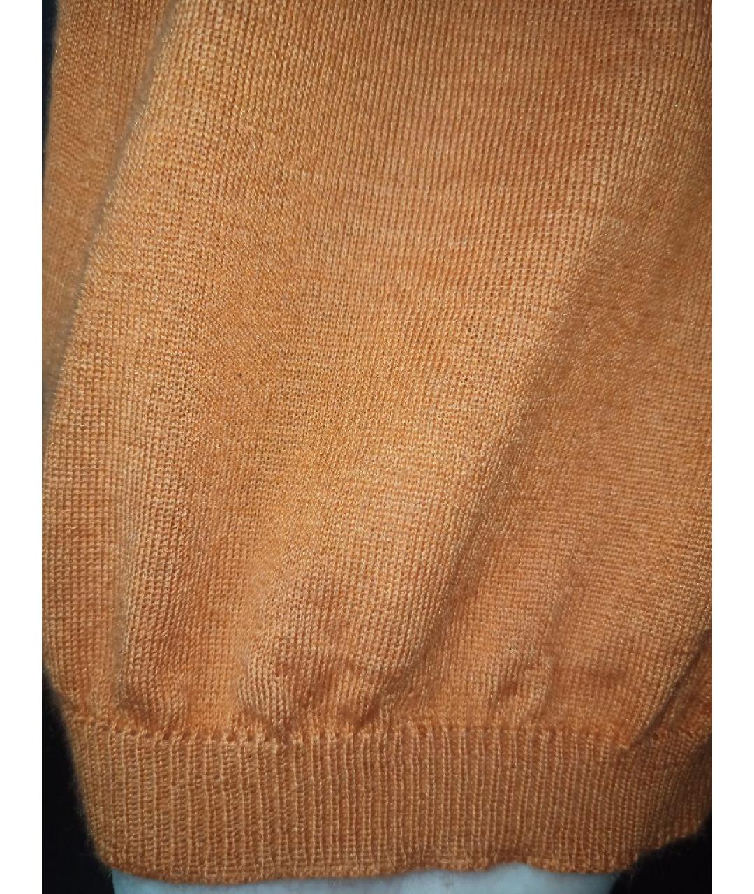 JIL SANDER Оранжевая шелковая жилетка, фото 7