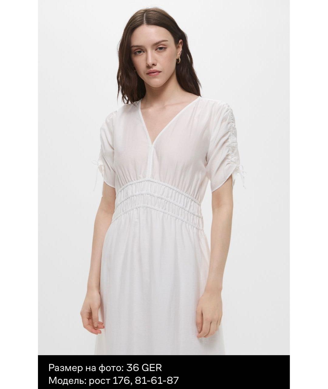 HUGO BOSS Белое лиоцелл повседневное платье, фото 2