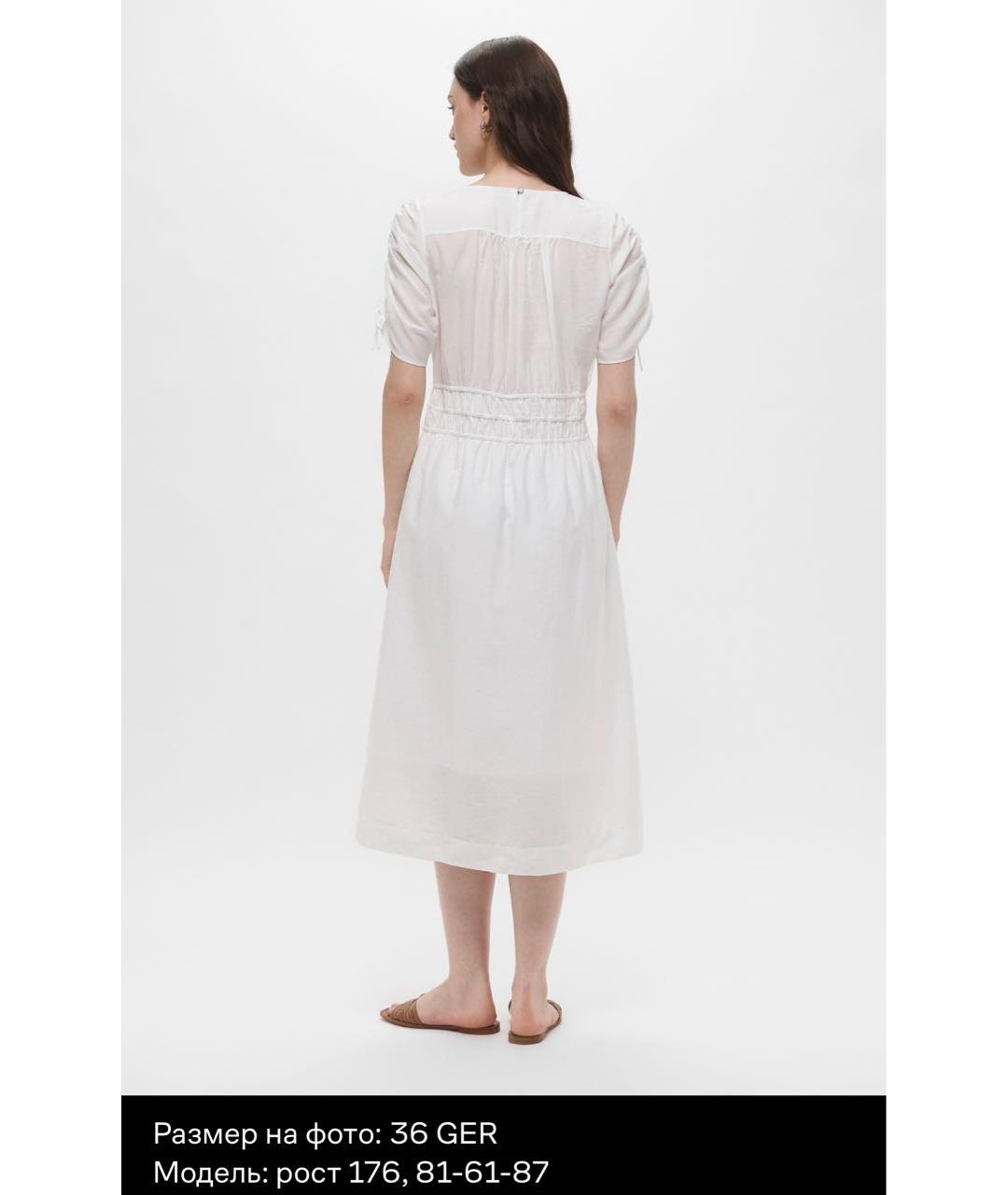 HUGO BOSS Белое лиоцелл повседневное платье, фото 3