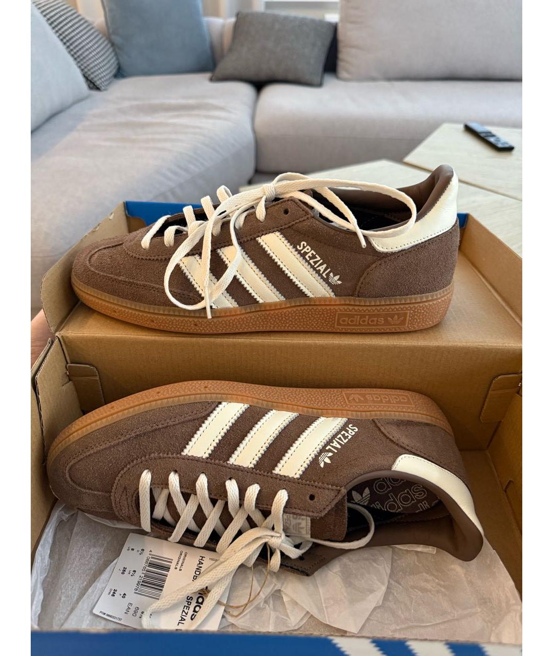 ADIDAS Коричневые замшевые кеды, фото 3