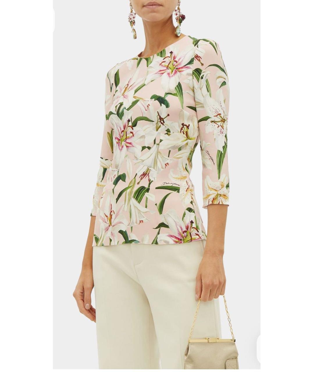 DOLCE&GABBANA Мульти шелковая блузы, фото 3
