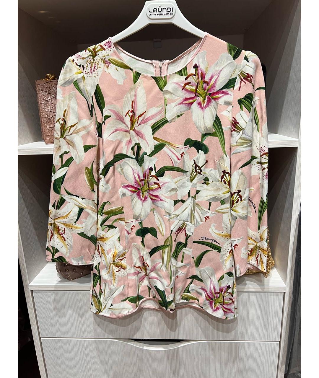 DOLCE&GABBANA Мульти шелковая блузы, фото 5