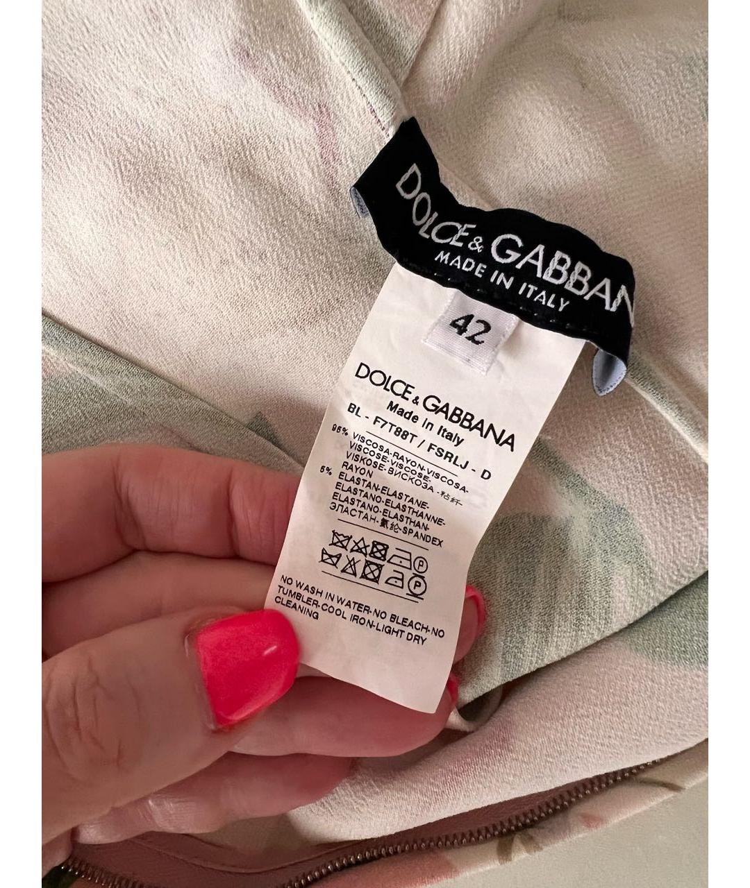 DOLCE&GABBANA Мульти шелковая блузы, фото 2