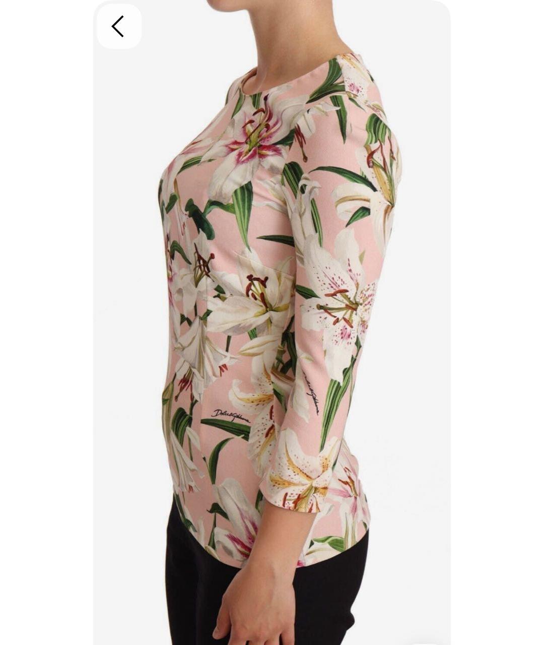 DOLCE&GABBANA Мульти шелковая блузы, фото 4