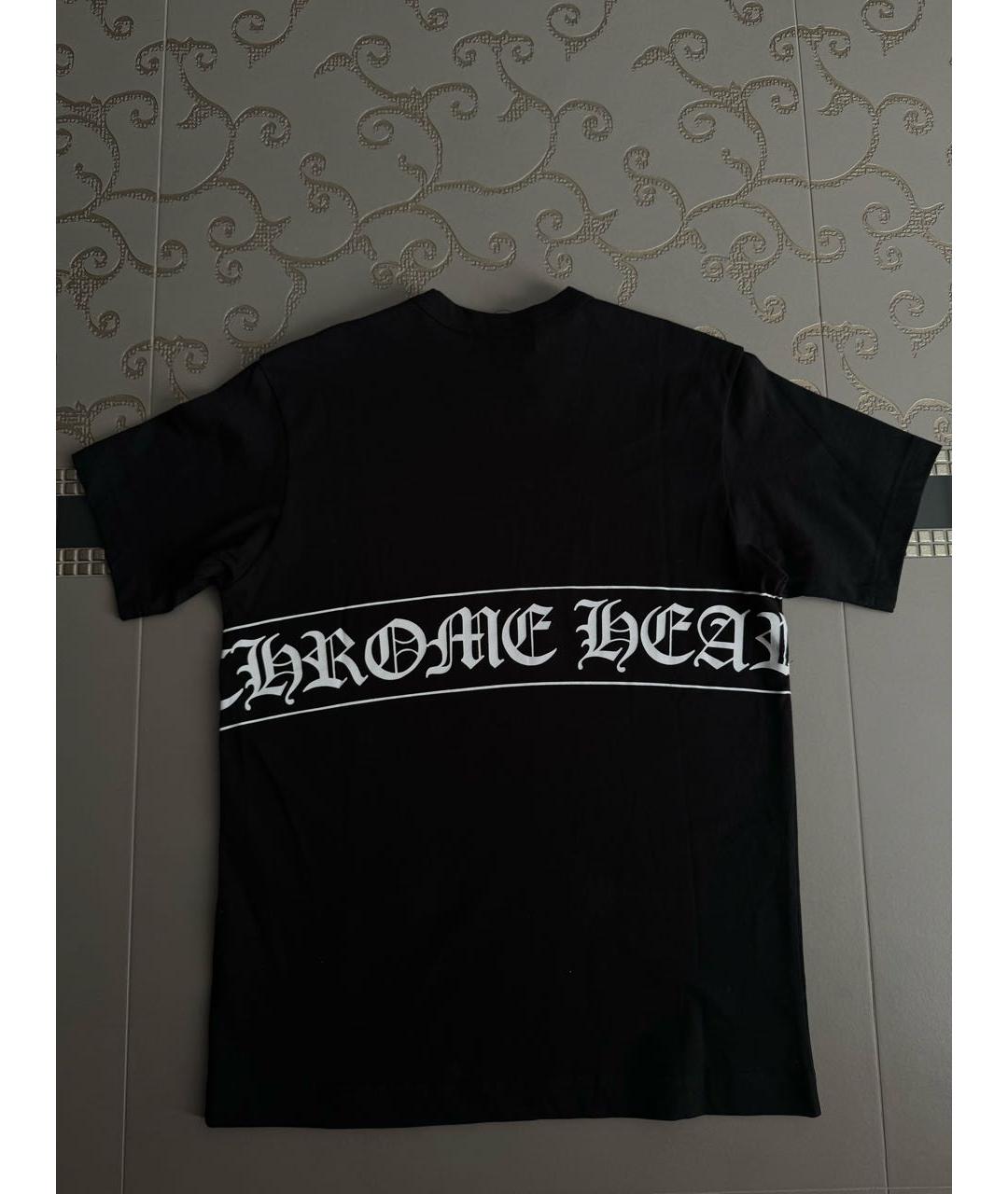 CHROME HEARTS Черная хлопковая футболка, фото 2
