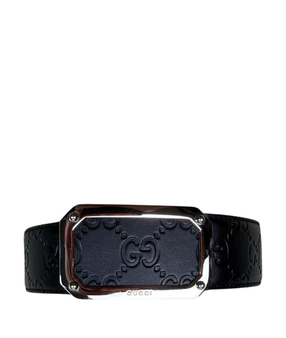 GUCCI Черный кожаный ремень, фото 1