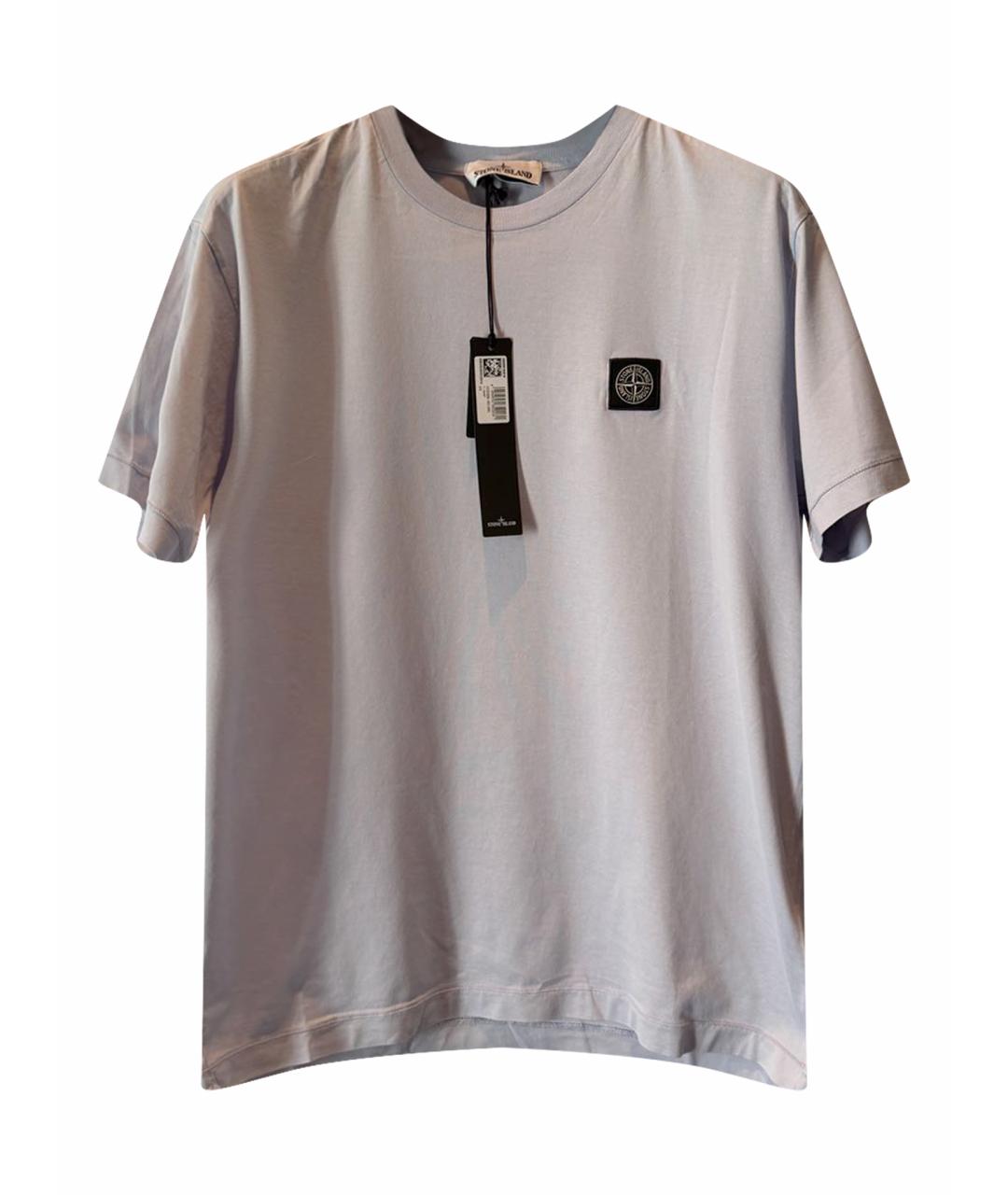 STONE ISLAND Фиолетовая хлопковая футболка, фото 1