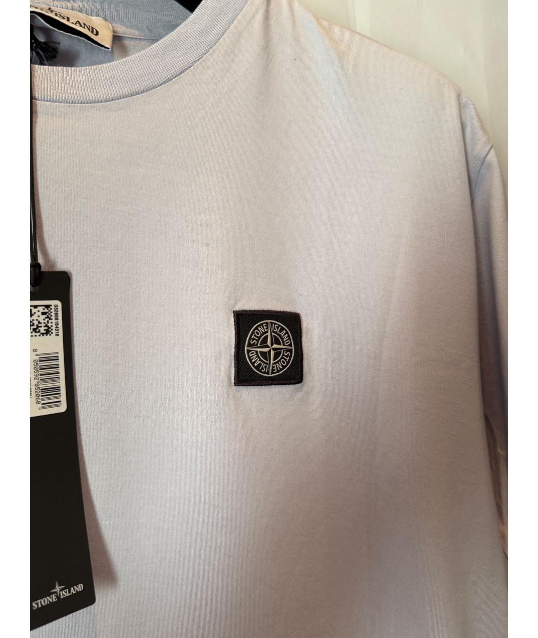 STONE ISLAND Фиолетовая хлопковая футболка, фото 2