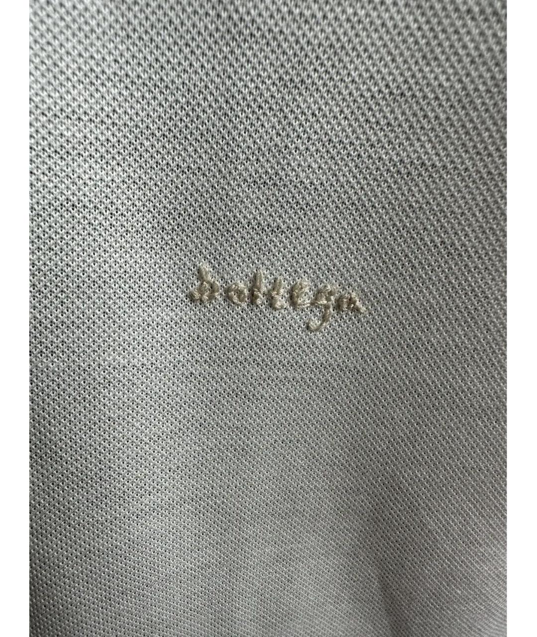 BOTTEGA VENETA Белое хлопковое поло с коротким рукавом, фото 8