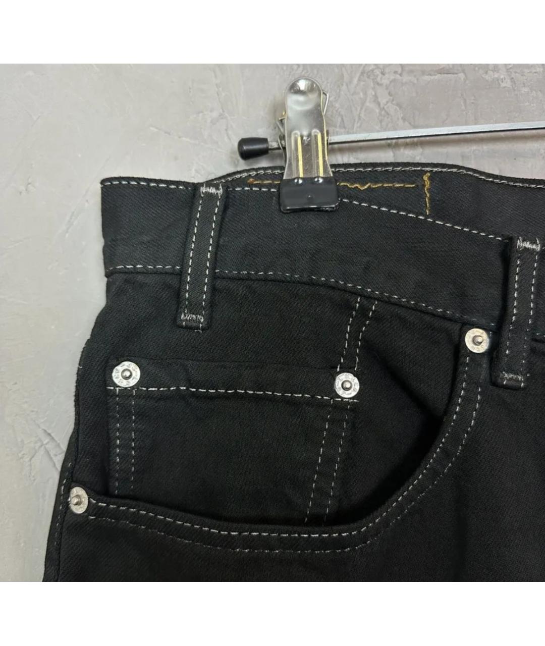 LEVI'S Черные хлопковые прямые джинсы, фото 5