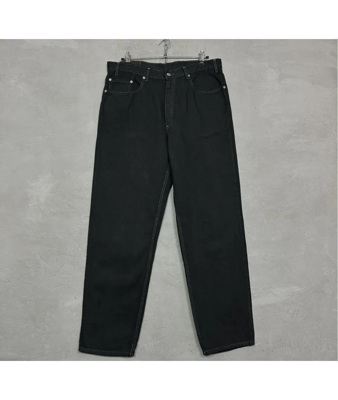 LEVI'S Черные хлопковые прямые джинсы, фото 3