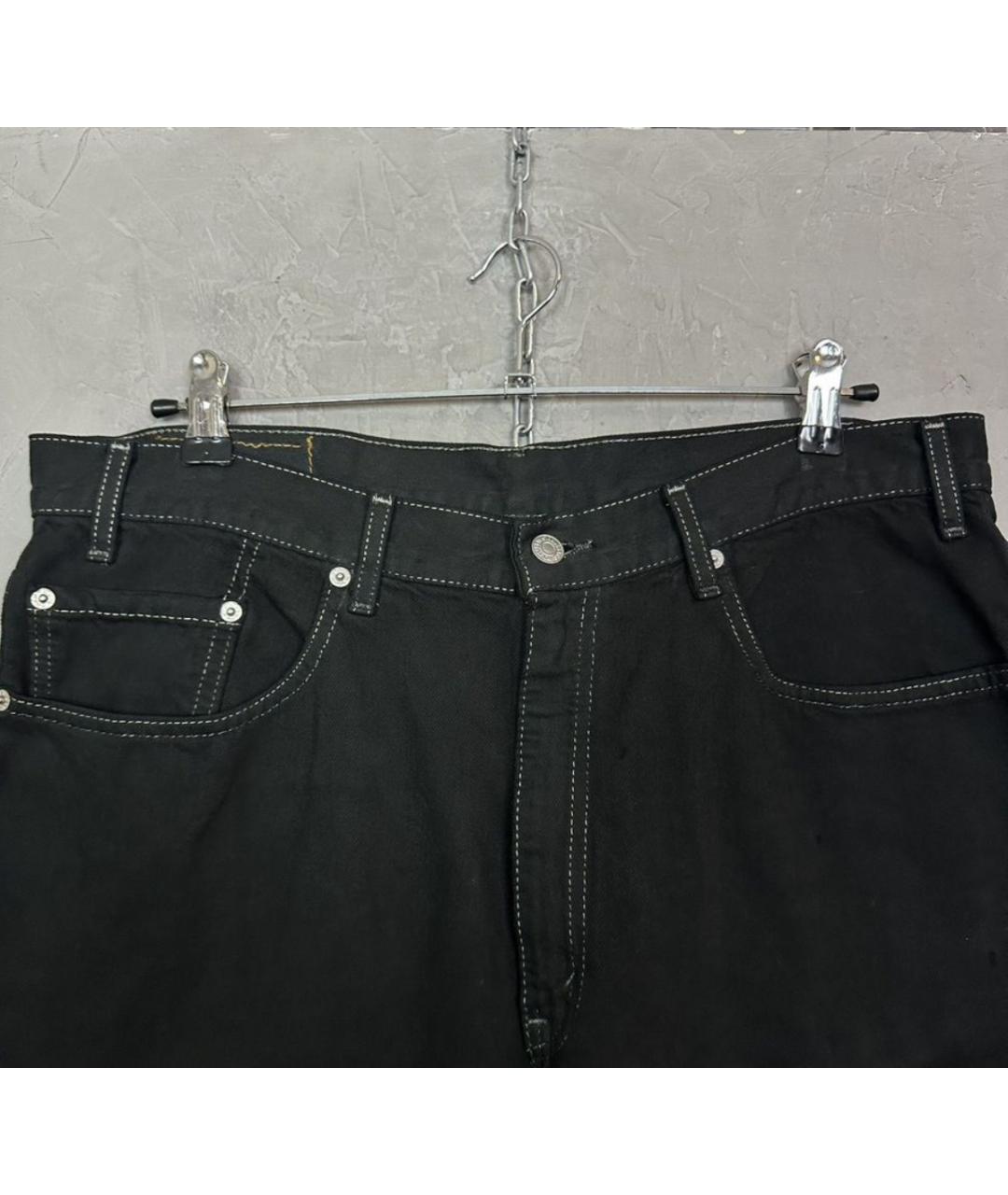 LEVI'S Черные хлопковые прямые джинсы, фото 4