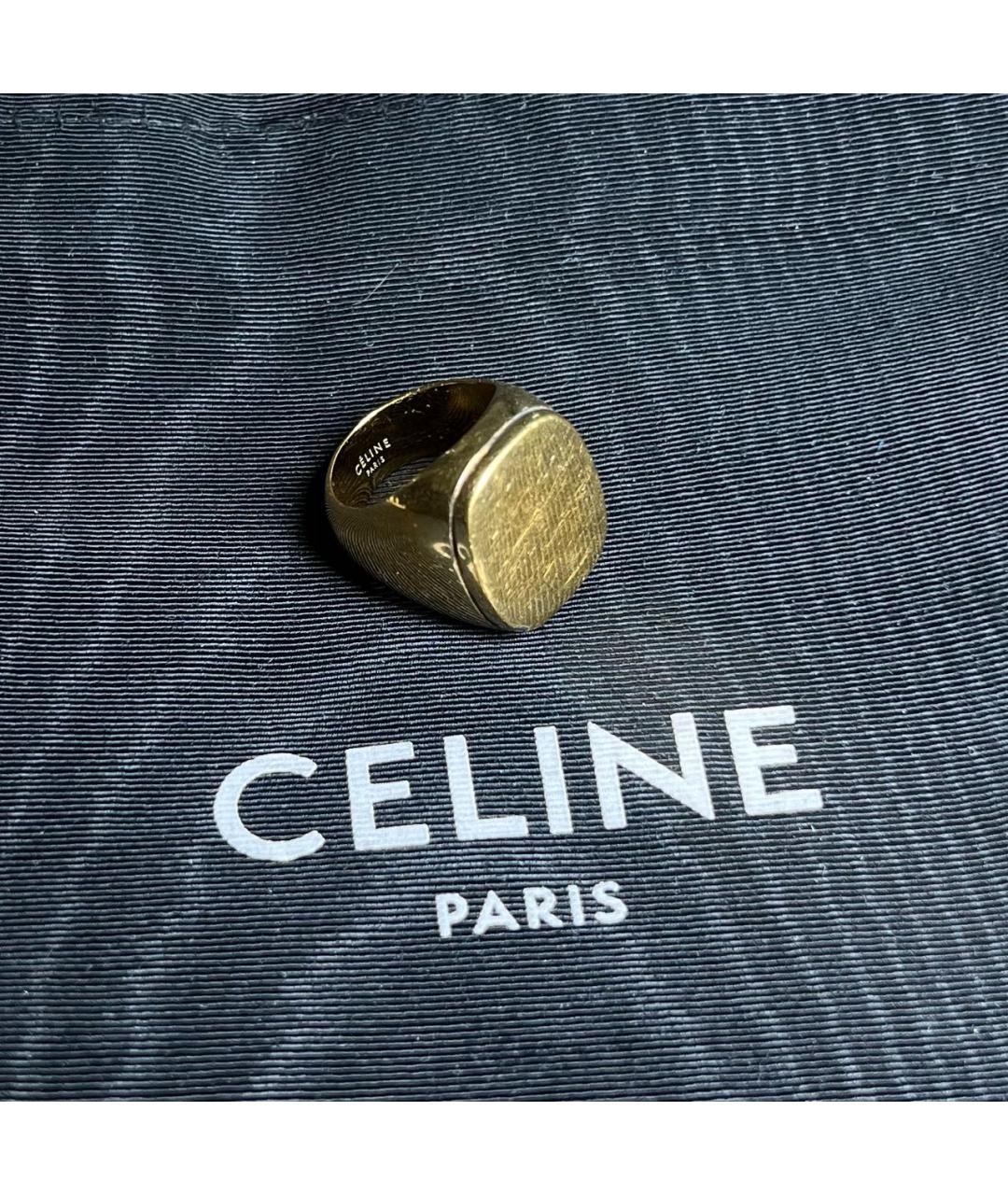 CELINE Золотое латунное кольцо, фото 7