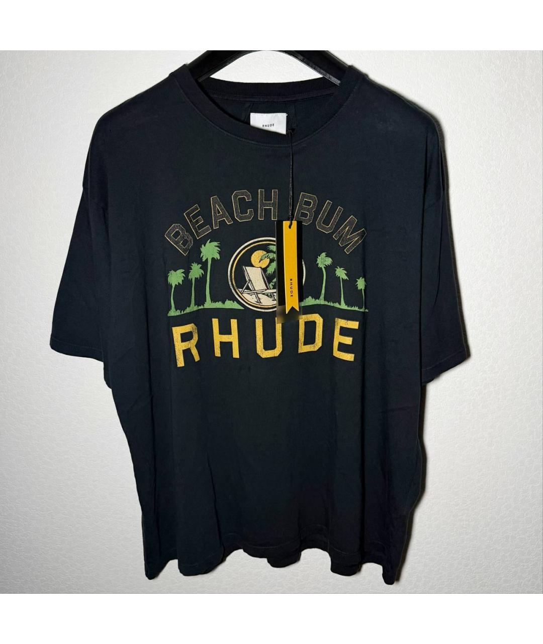 RHUDE Черная футболка, фото 8