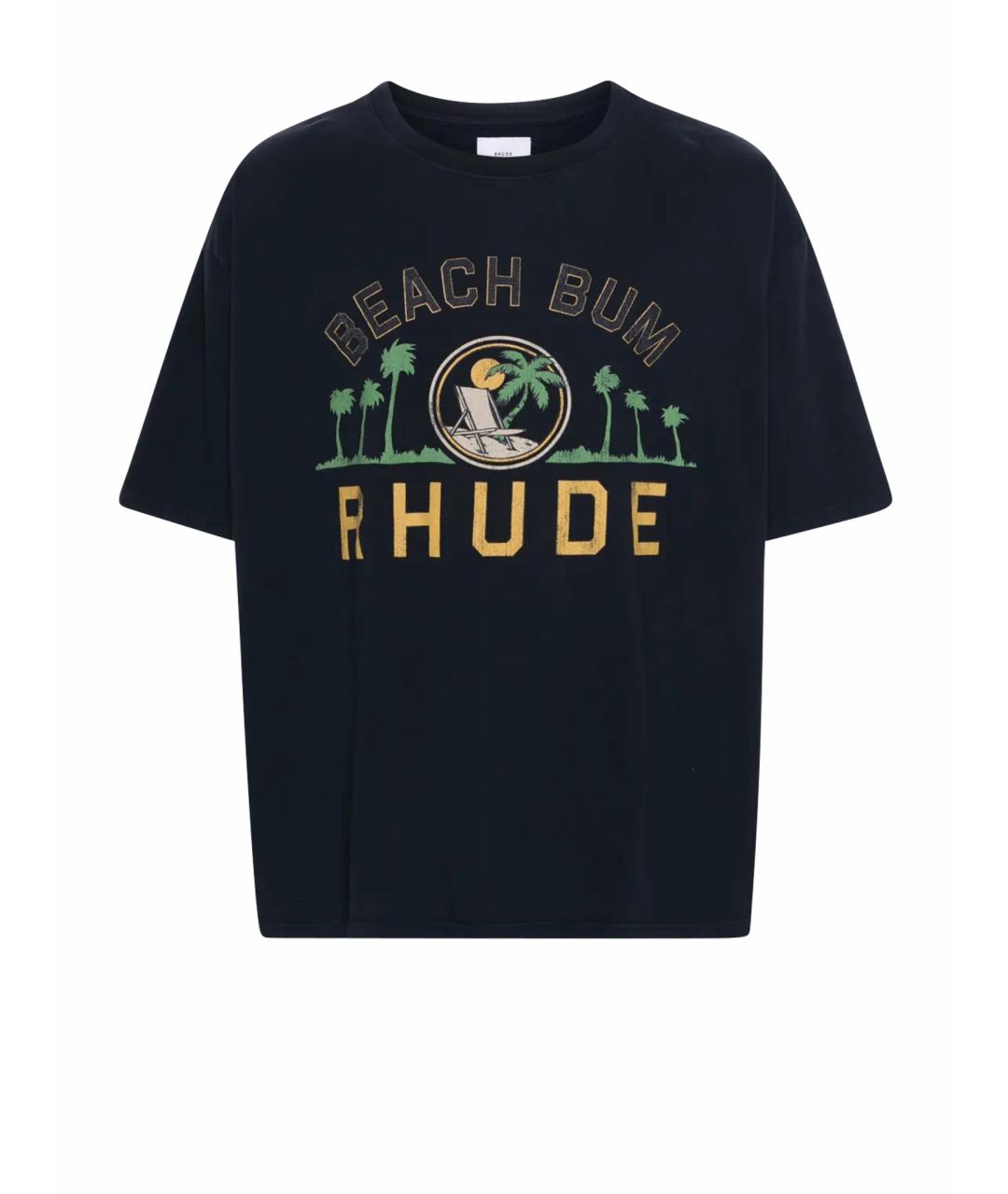 RHUDE Черная футболка, фото 1