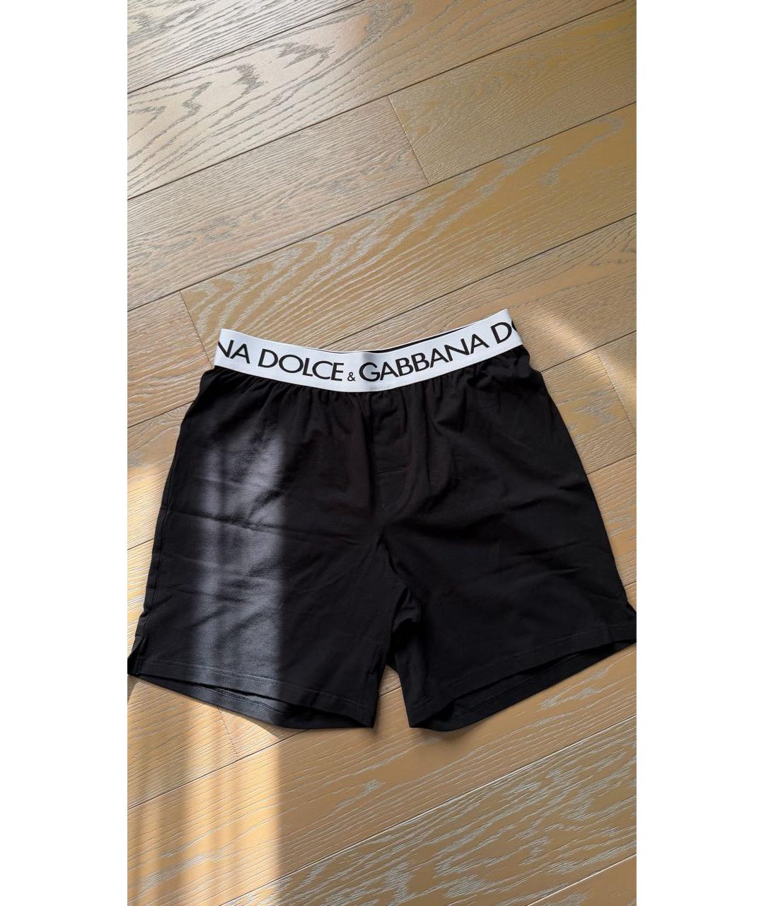 DOLCE&GABBANA Черные хлопковые шорты, фото 6