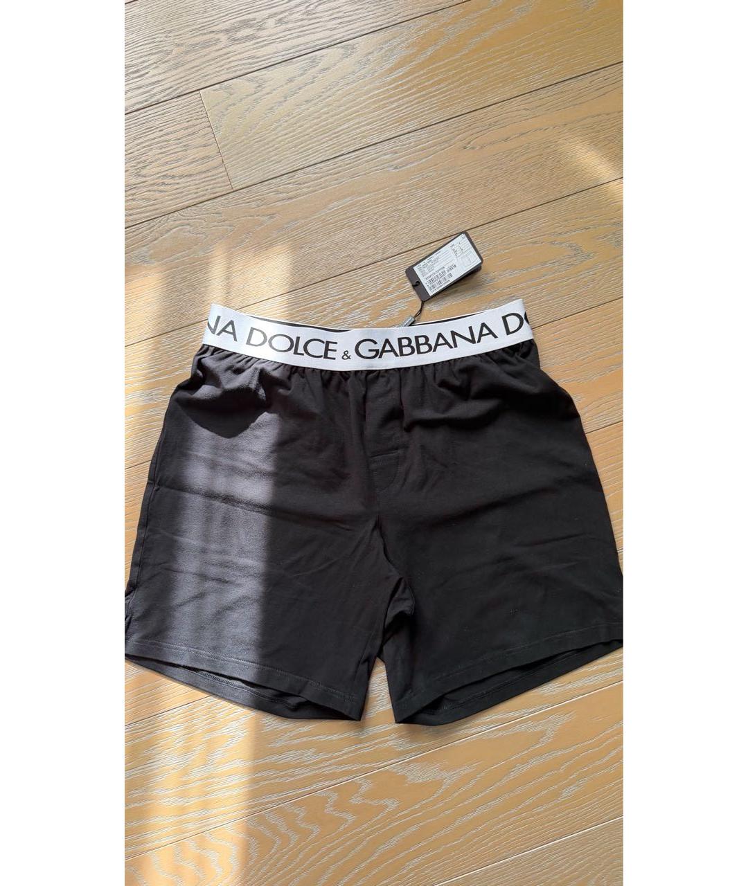 DOLCE&GABBANA Черные хлопковые шорты, фото 4