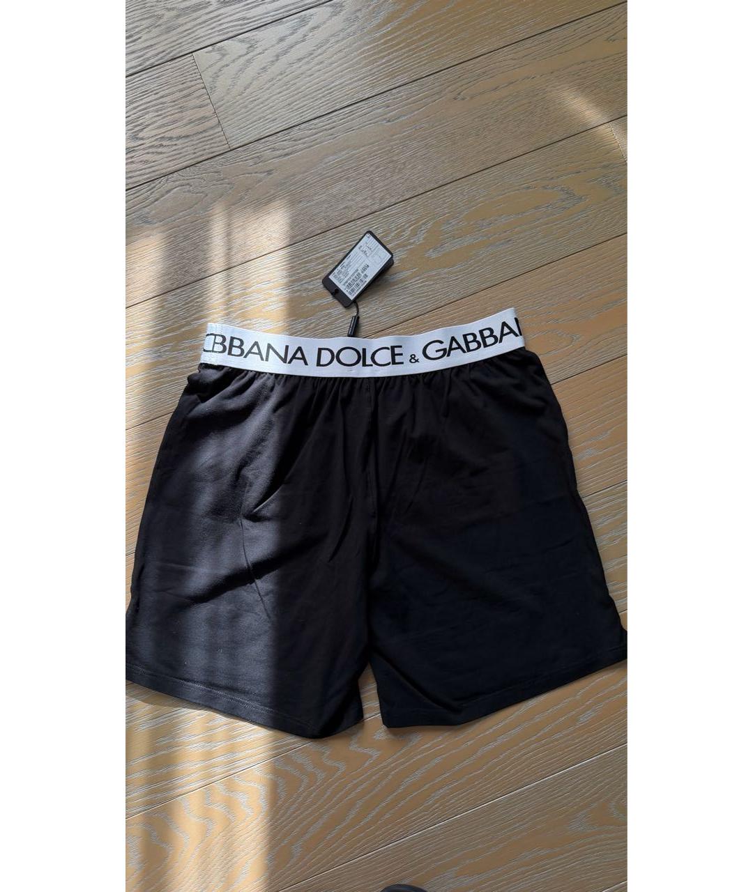 DOLCE&GABBANA Черные хлопковые шорты, фото 5