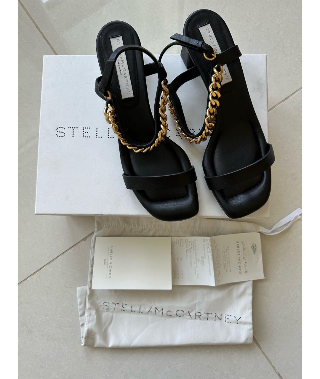 STELLA MCCARTNEY Черные босоножки из искусственной кожи, фото 2
