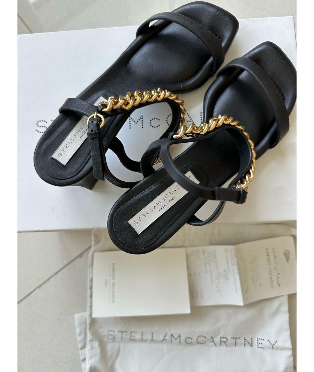 STELLA MCCARTNEY Черные босоножки из искусственной кожи, фото 3