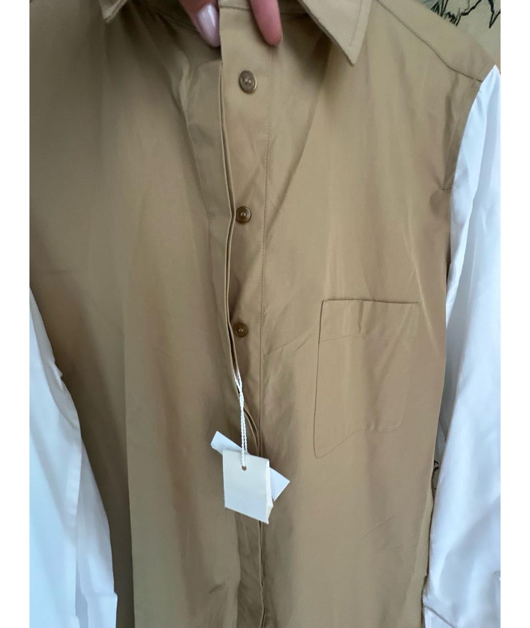 MAX MARA Бежевое хлопковое повседневное платье, фото 4