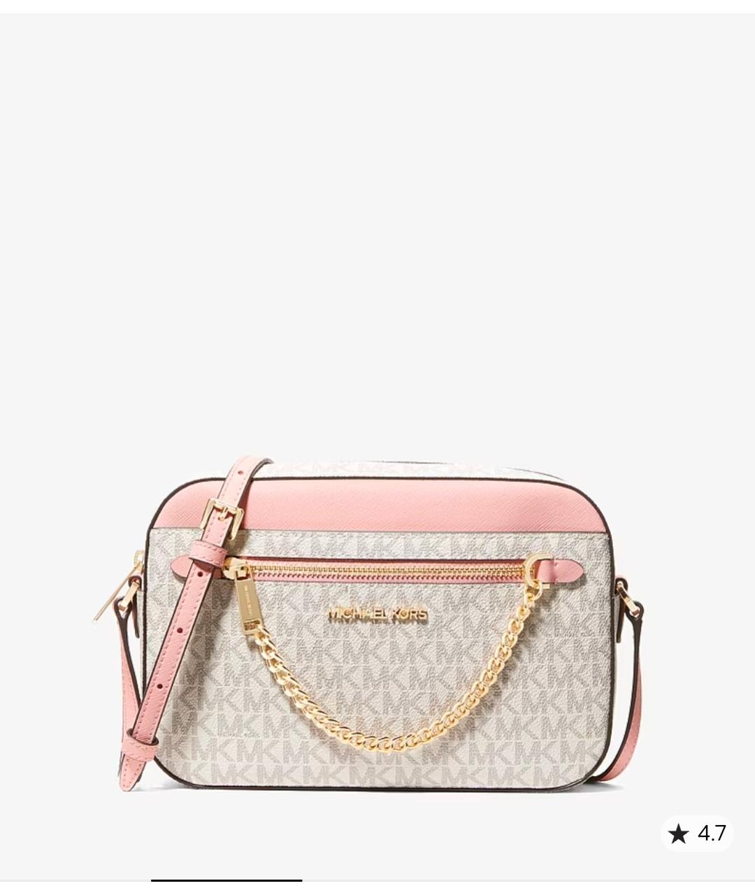 MICHAEL KORS Розовая канва сумка через плечо, фото 8