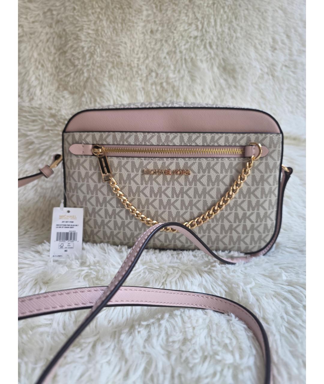 MICHAEL KORS Розовая канва сумка через плечо, фото 4