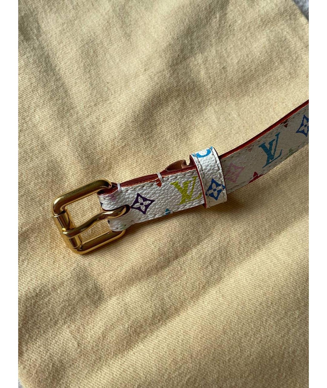 LOUIS VUITTON Белый ремень, фото 5
