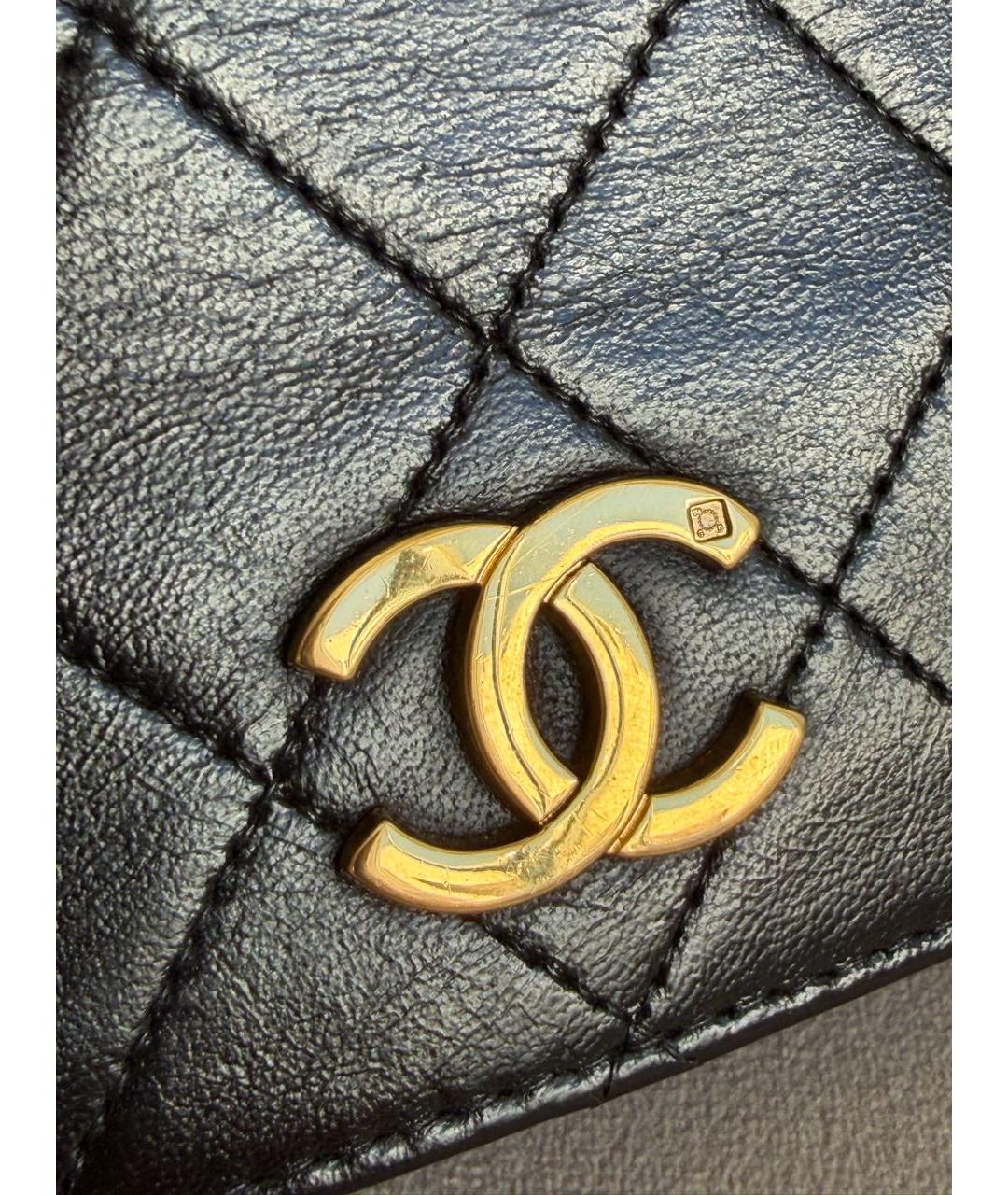 CHANEL Черная кожаная сумка через плечо, фото 3
