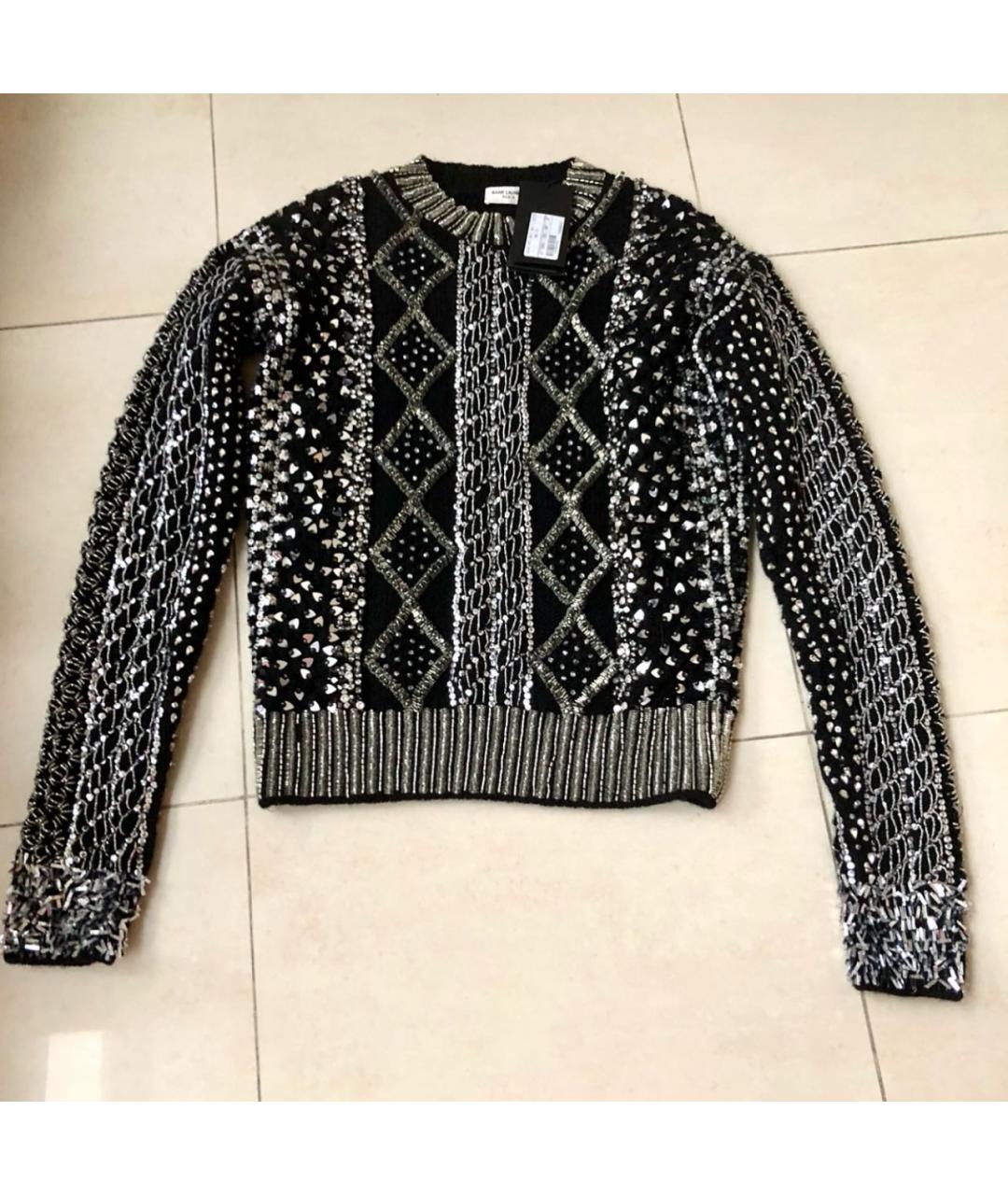 SAINT LAURENT Черный шерстяной джемпер / свитер, фото 5