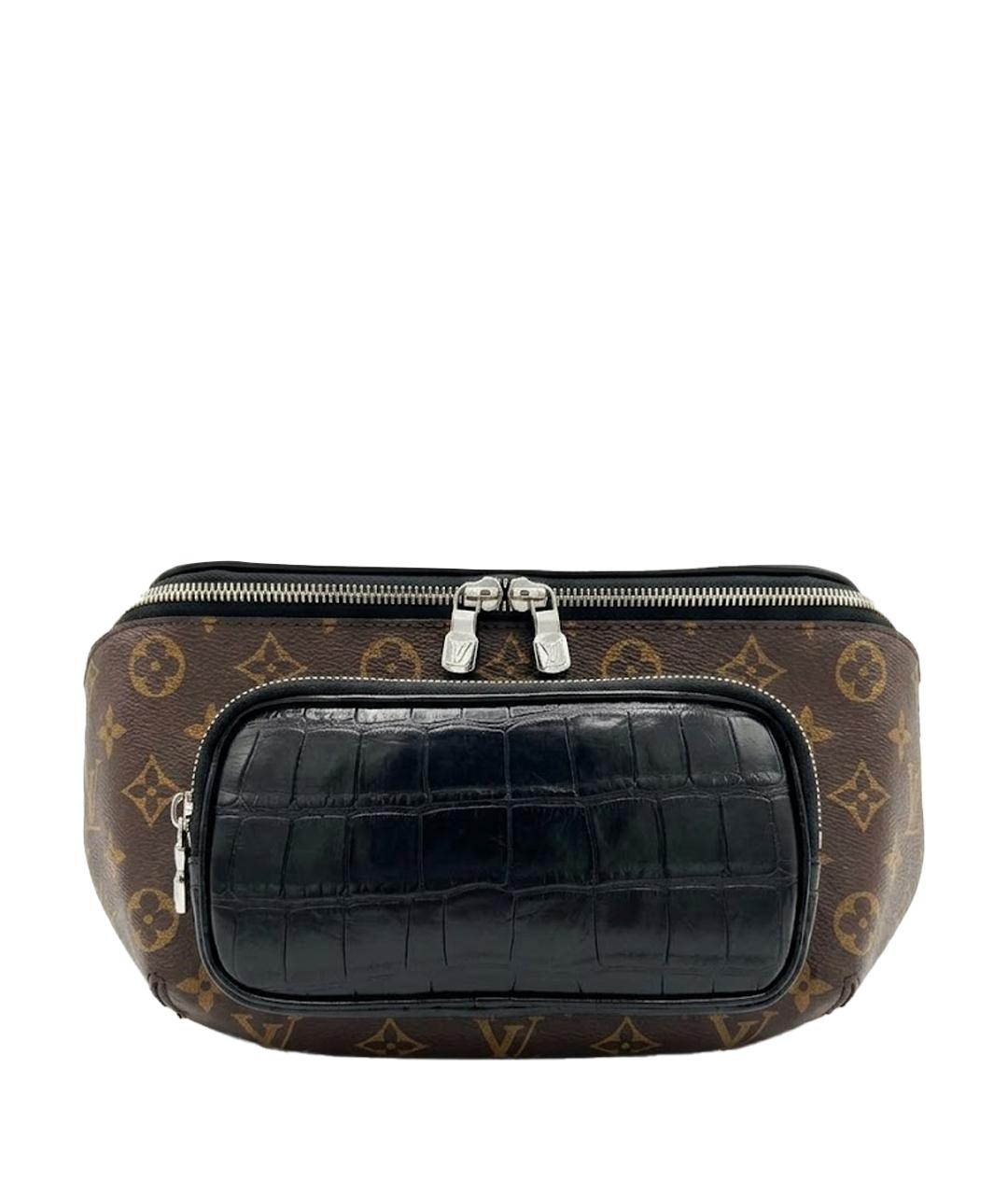 LOUIS VUITTON Коричневая кожаная сумка на плечо, фото 1
