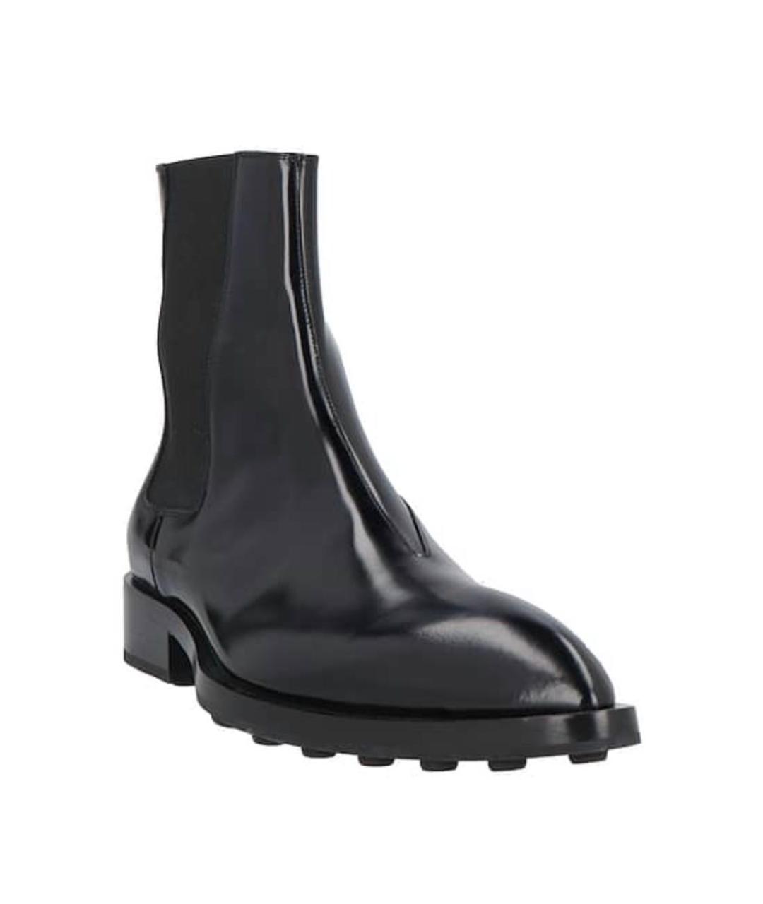 JIL SANDER Черные кожаные высокие ботинки, фото 2