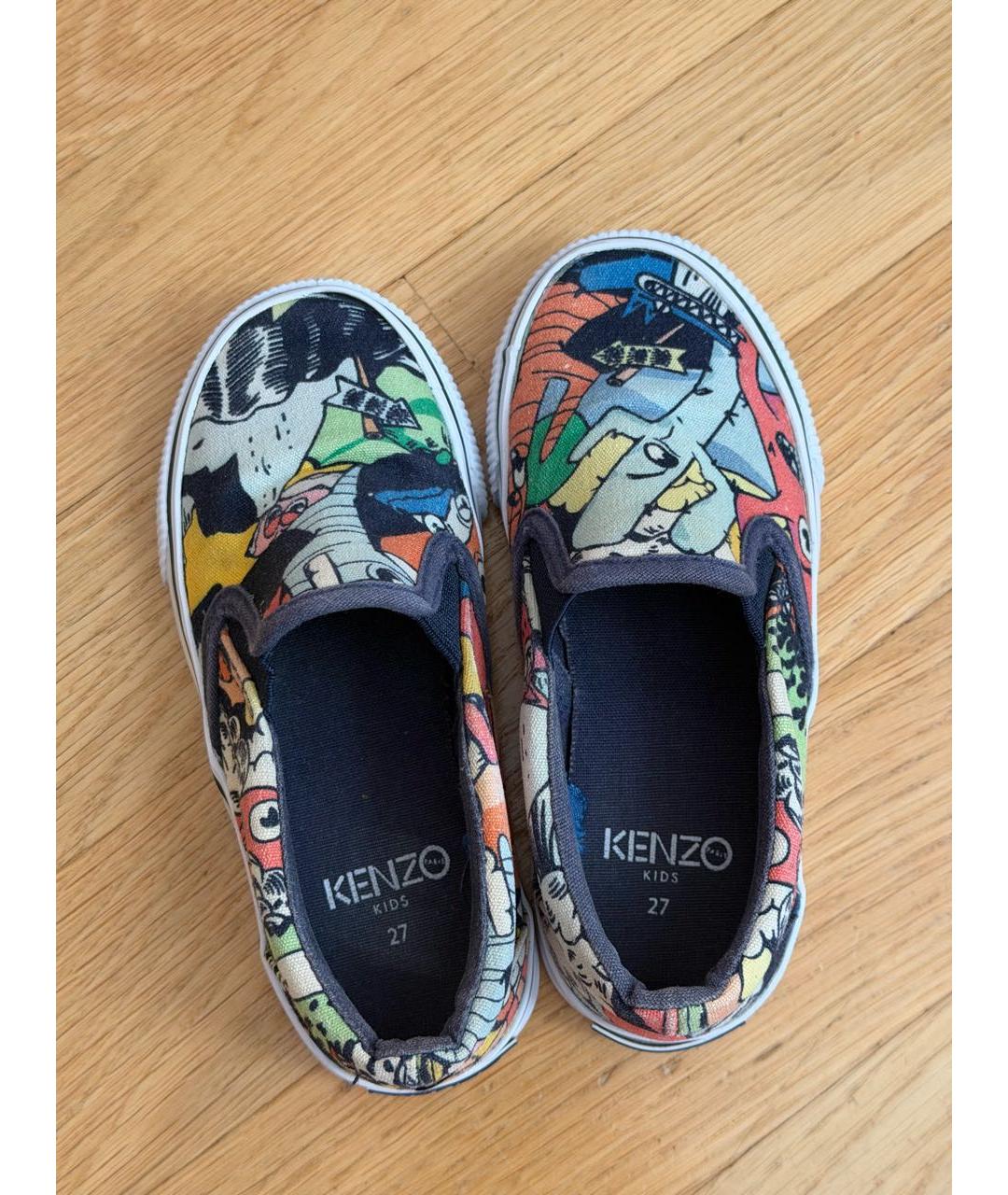 KENZO Мульти текстильные кеды, фото 5