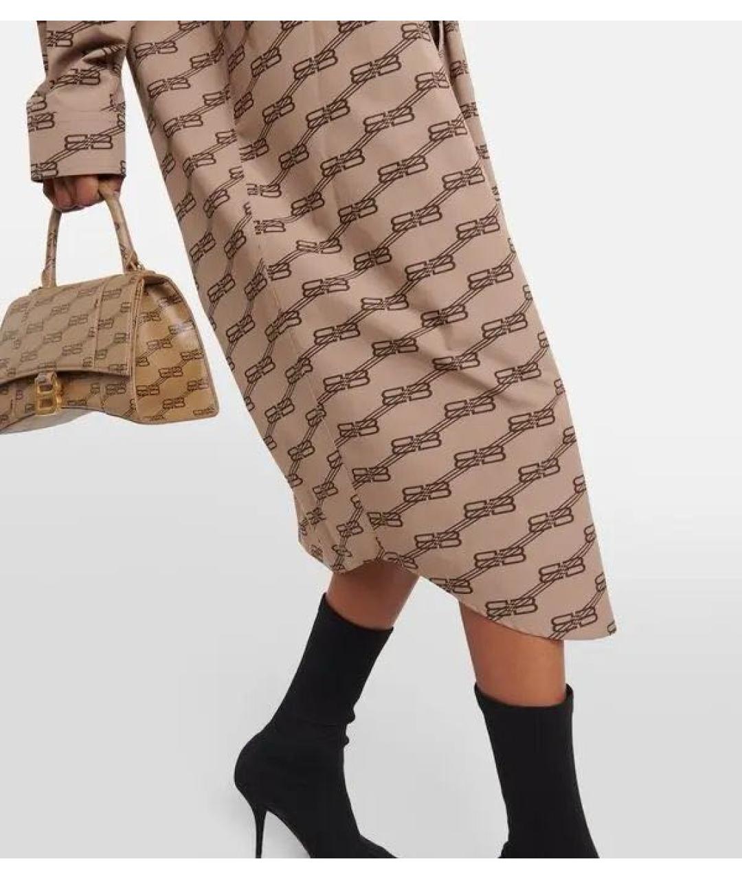 BALENCIAGA Бежевое повседневное платье, фото 4