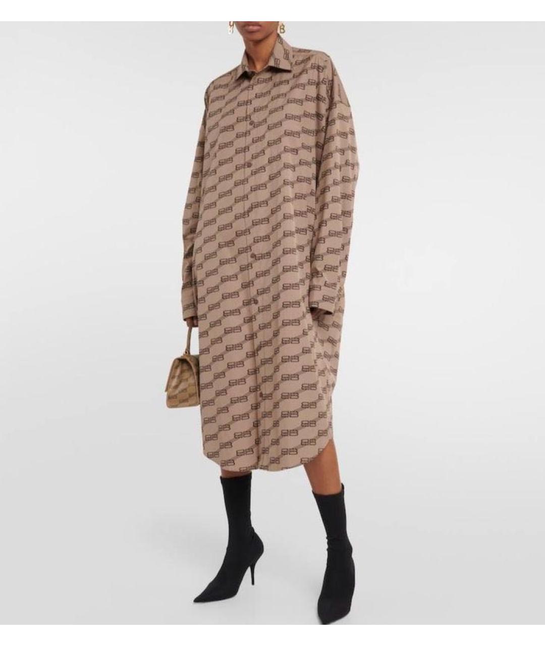BALENCIAGA Бежевое повседневное платье, фото 5