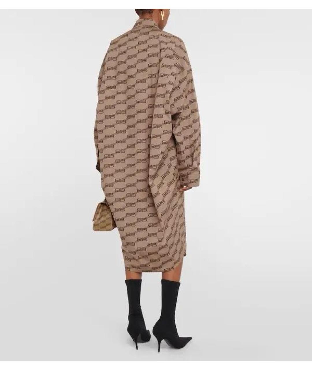 BALENCIAGA Бежевое повседневное платье, фото 6