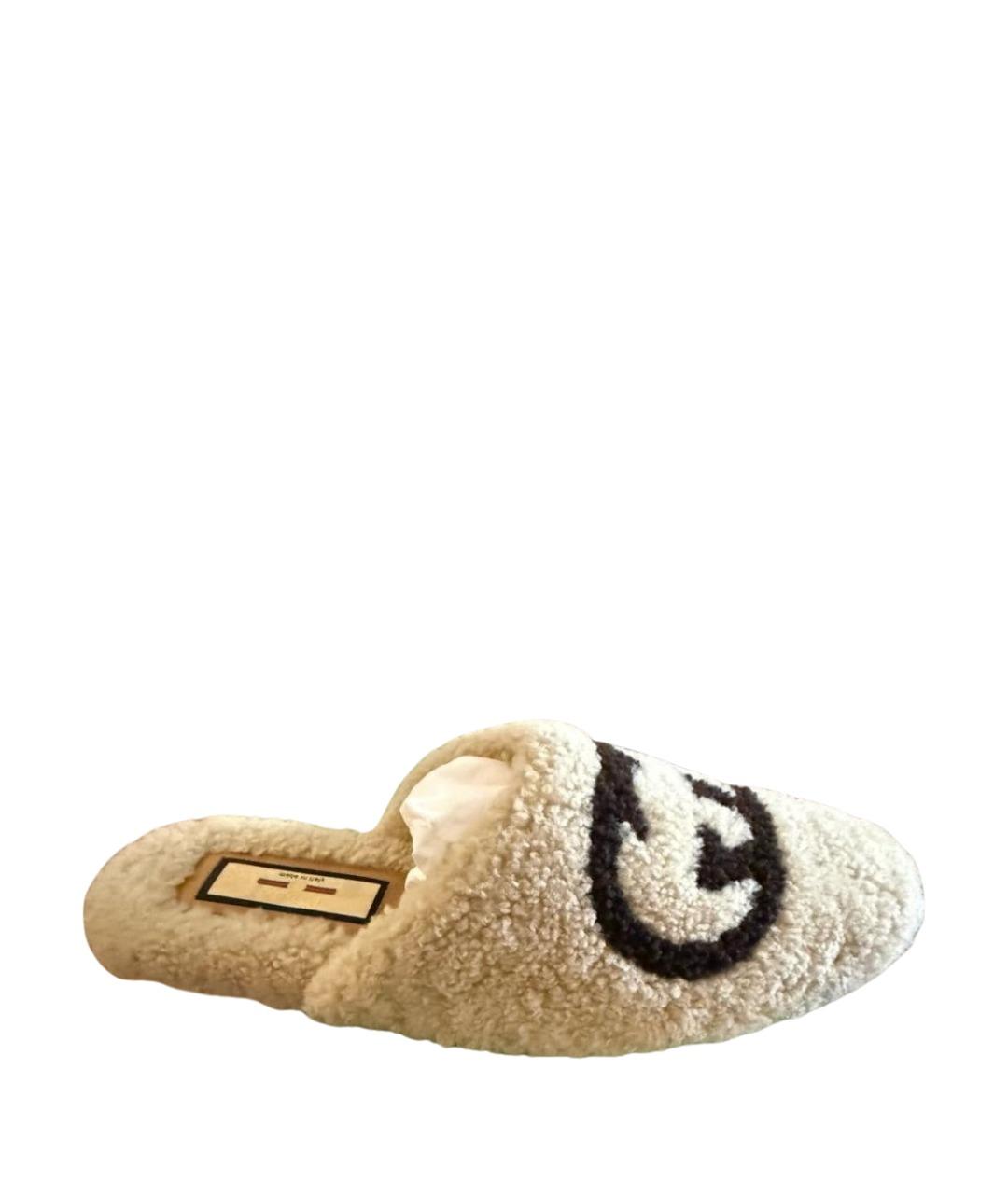 GUCCI Бежевые мюли, фото 1