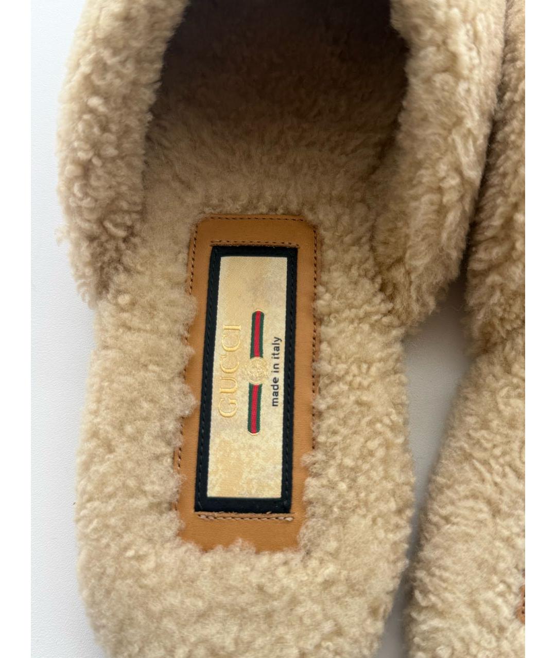 GUCCI Бежевые мюли, фото 4