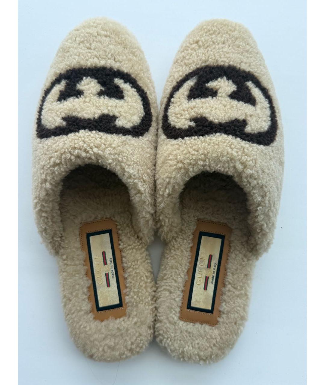GUCCI Бежевые мюли, фото 2