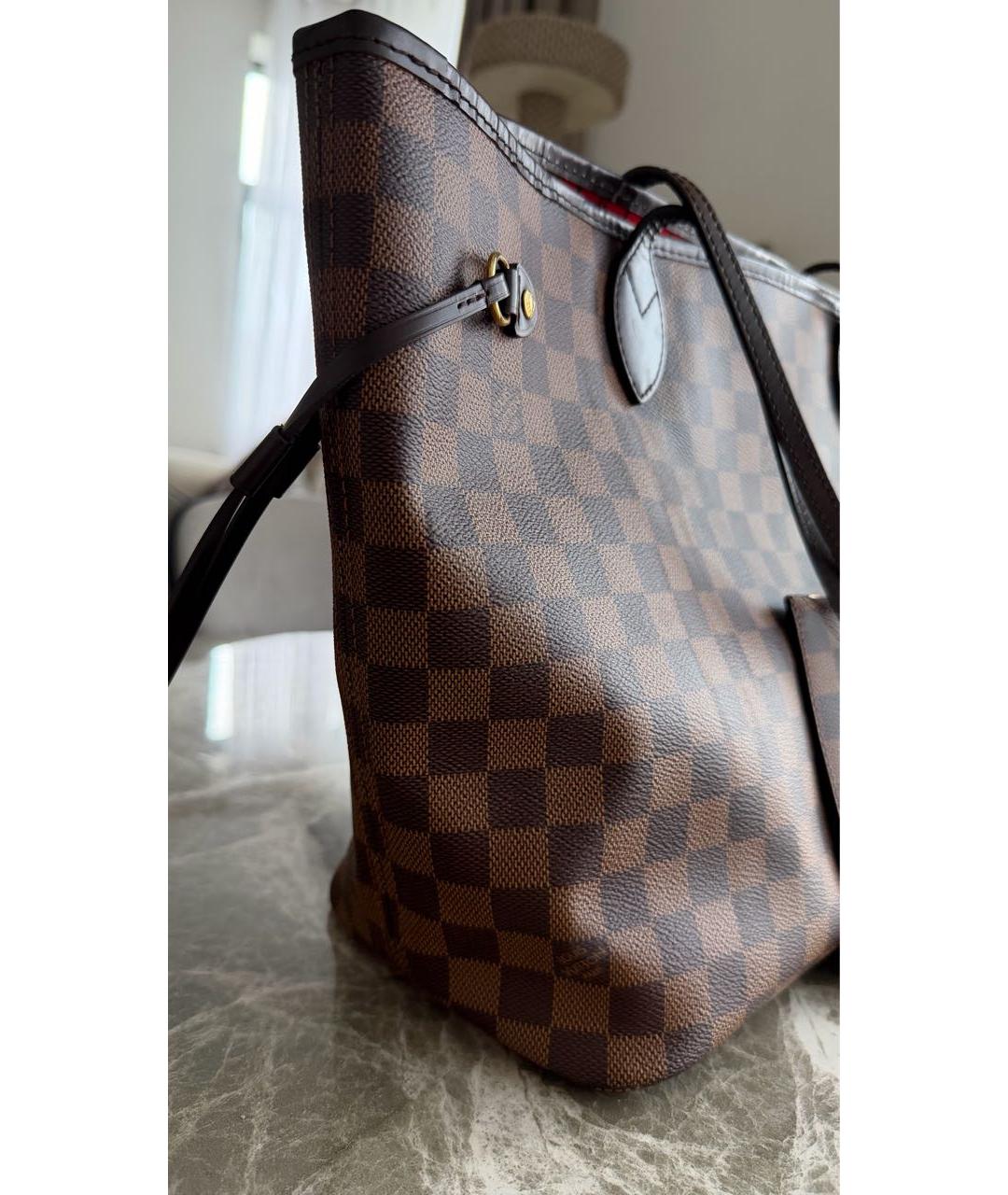 LOUIS VUITTON Коричневая канва сумка тоут, фото 5
