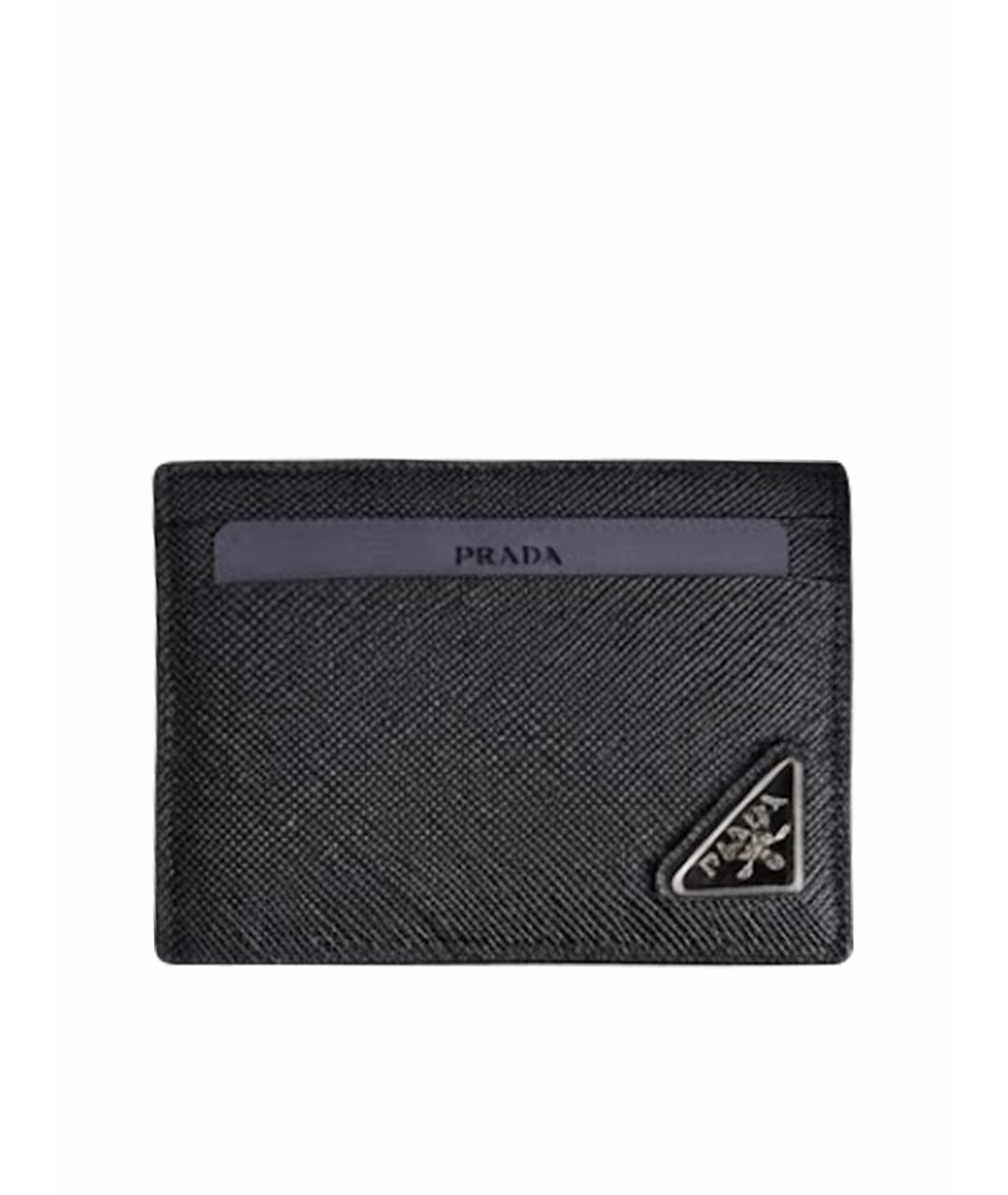 PRADA Черный кожаный кардхолдер, фото 1