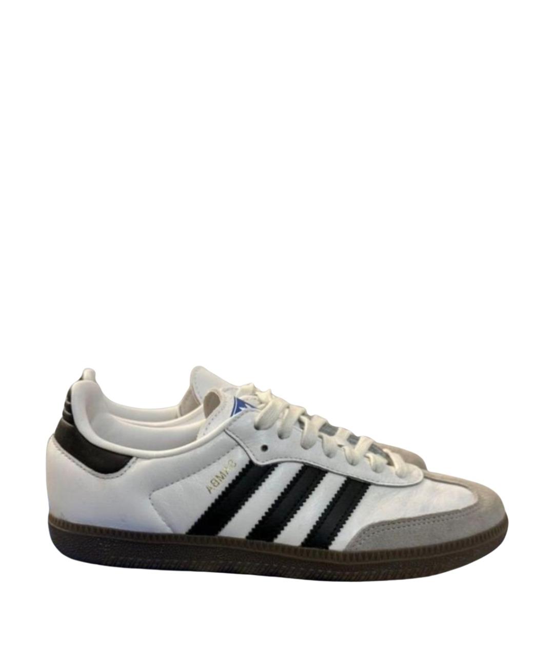 ADIDAS Белые кожаные кеды, фото 1
