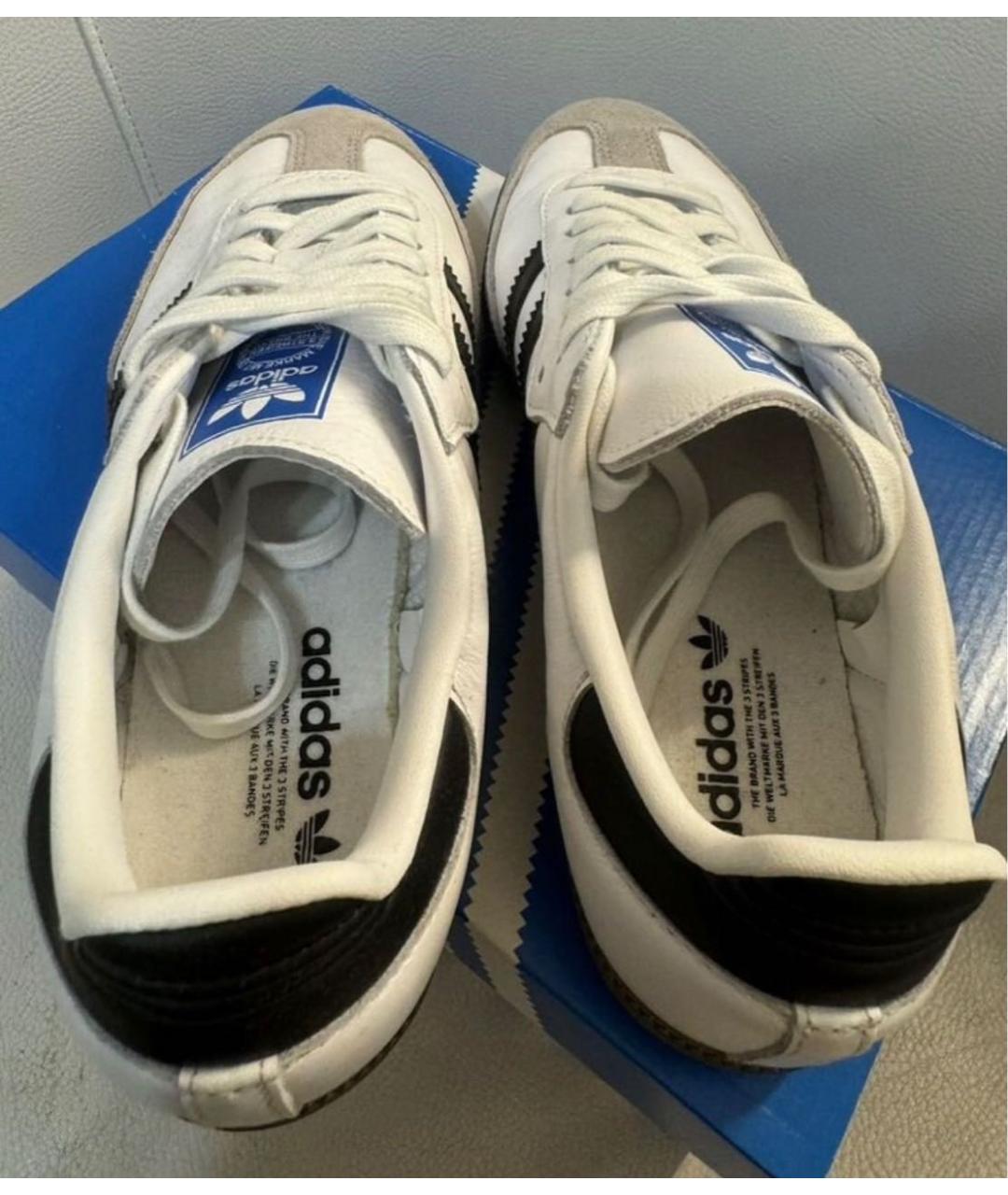 ADIDAS Белые кожаные кеды, фото 3
