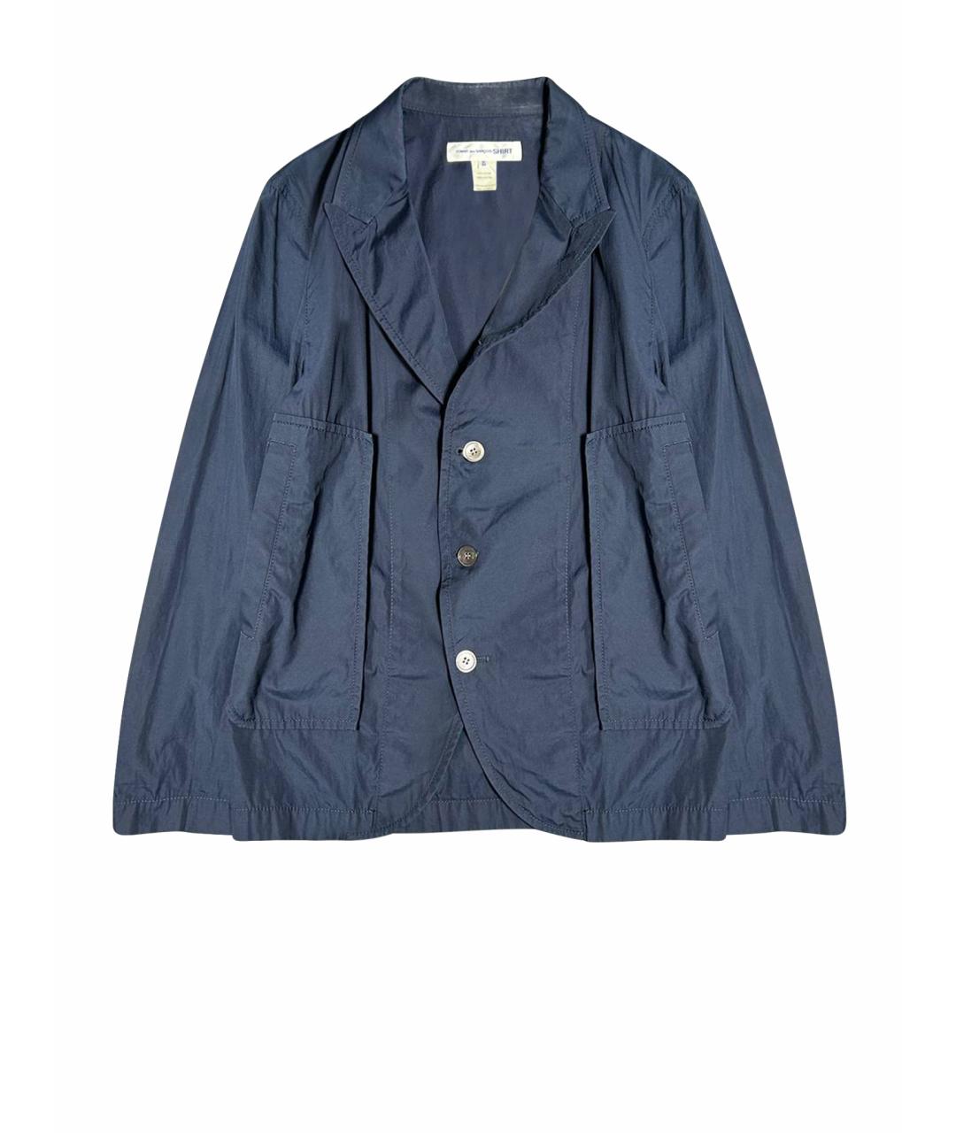 COMME DES GARÇONS SHIRT Темно-синий хлопковый пиджак, фото 1