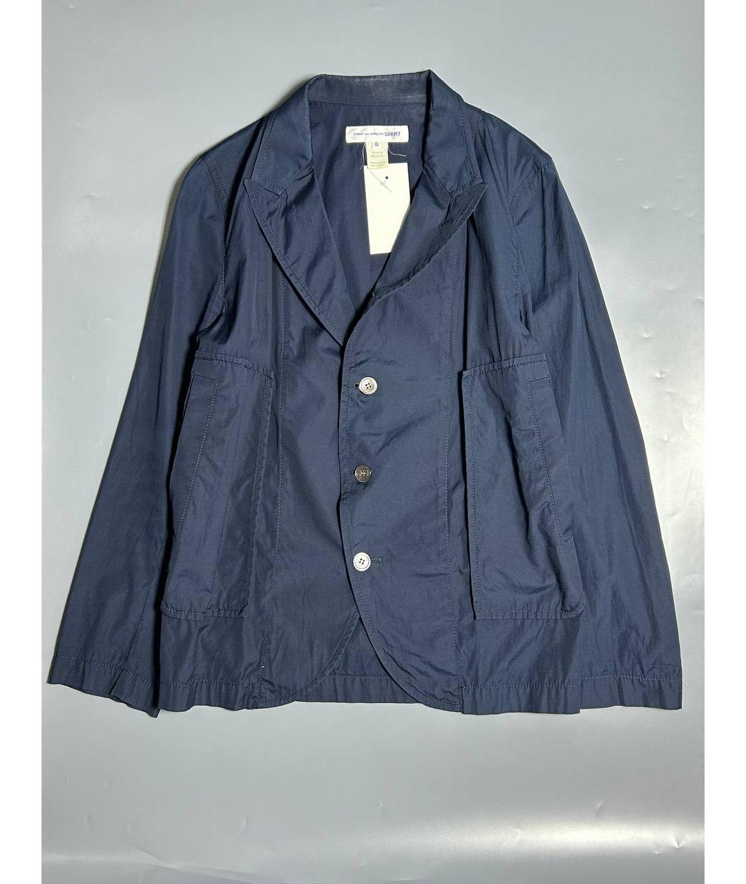 COMME DES GARÇONS SHIRT Темно-синий хлопковый пиджак, фото 10