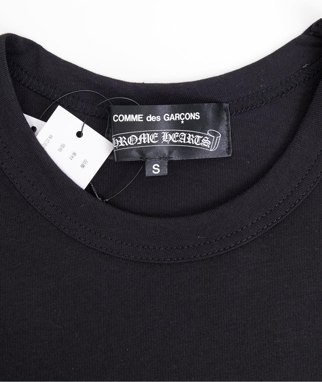 CHROME HEARTS Черная хлопковая футболка, фото 3