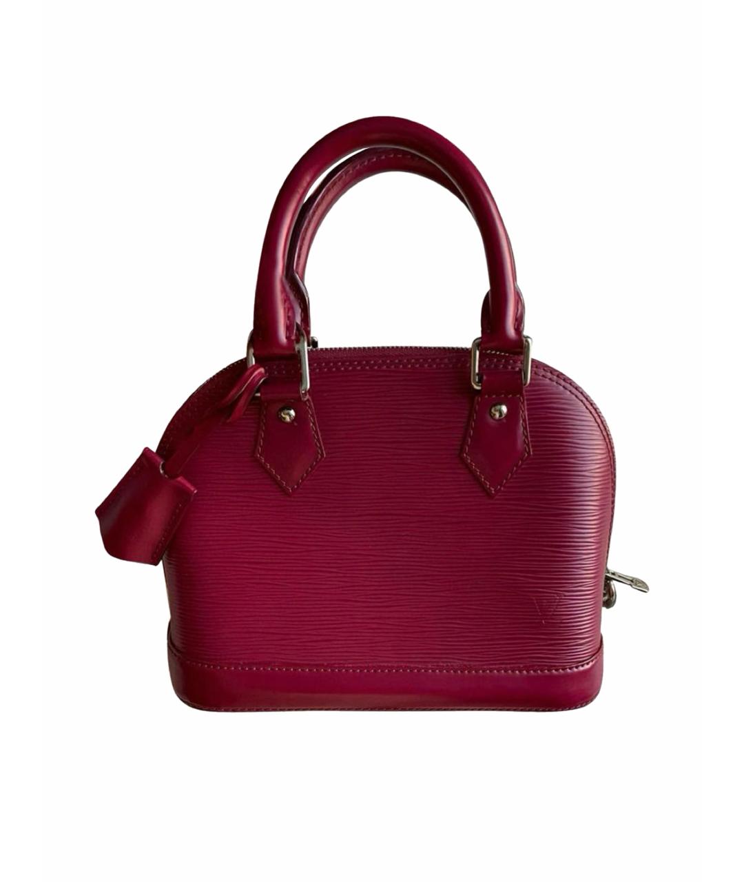 LOUIS VUITTON Бордовая кожаная сумка через плечо, фото 1